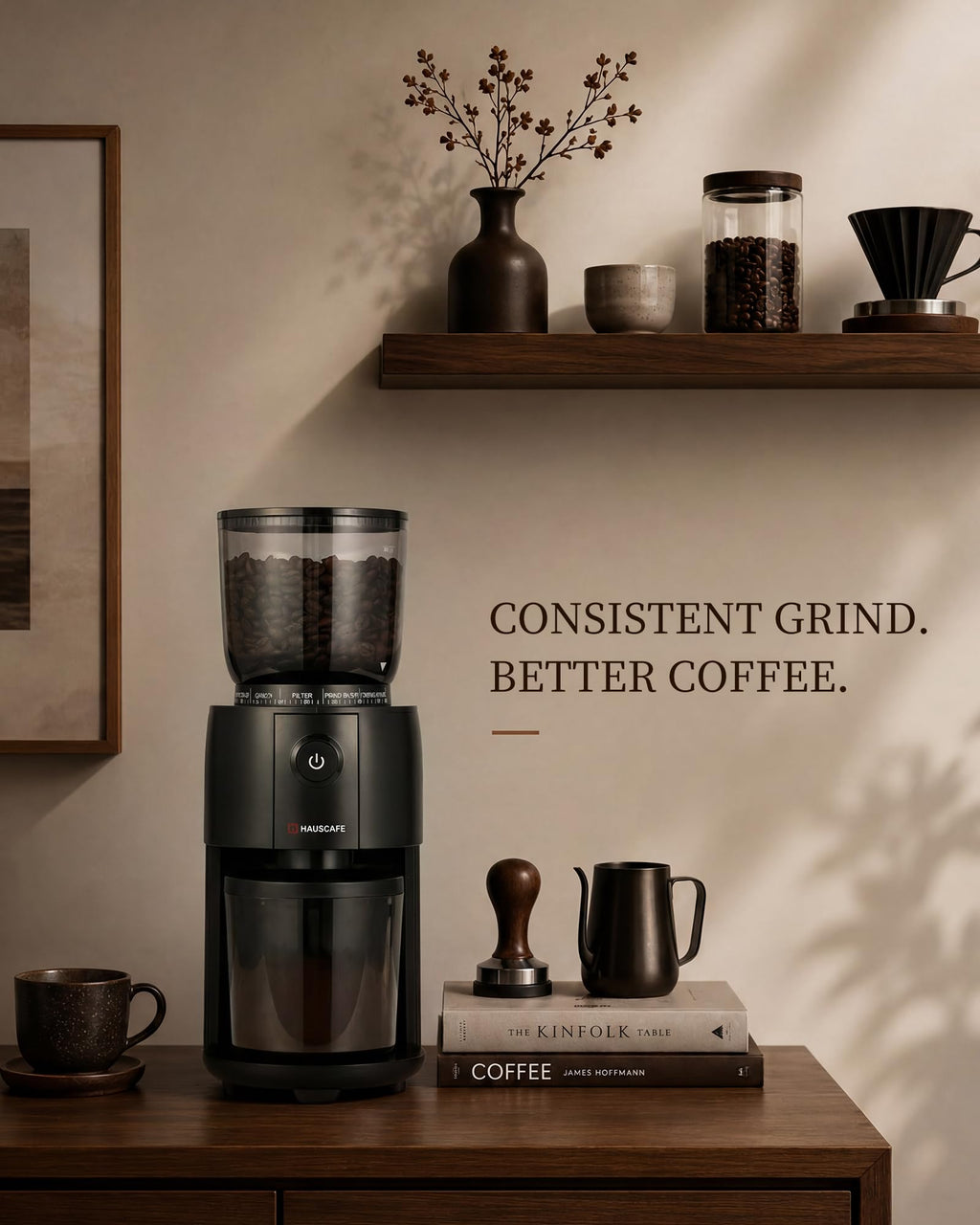 Electric Burr Coffee Grinder with 38 Grind Settings, Black F37241