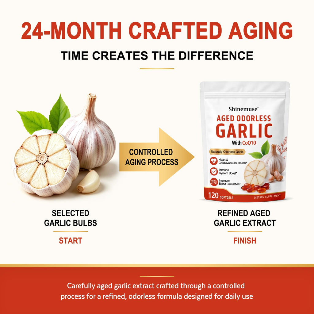 Aged Garlic Extract Softgels 1200mg with CoQ10 H57347