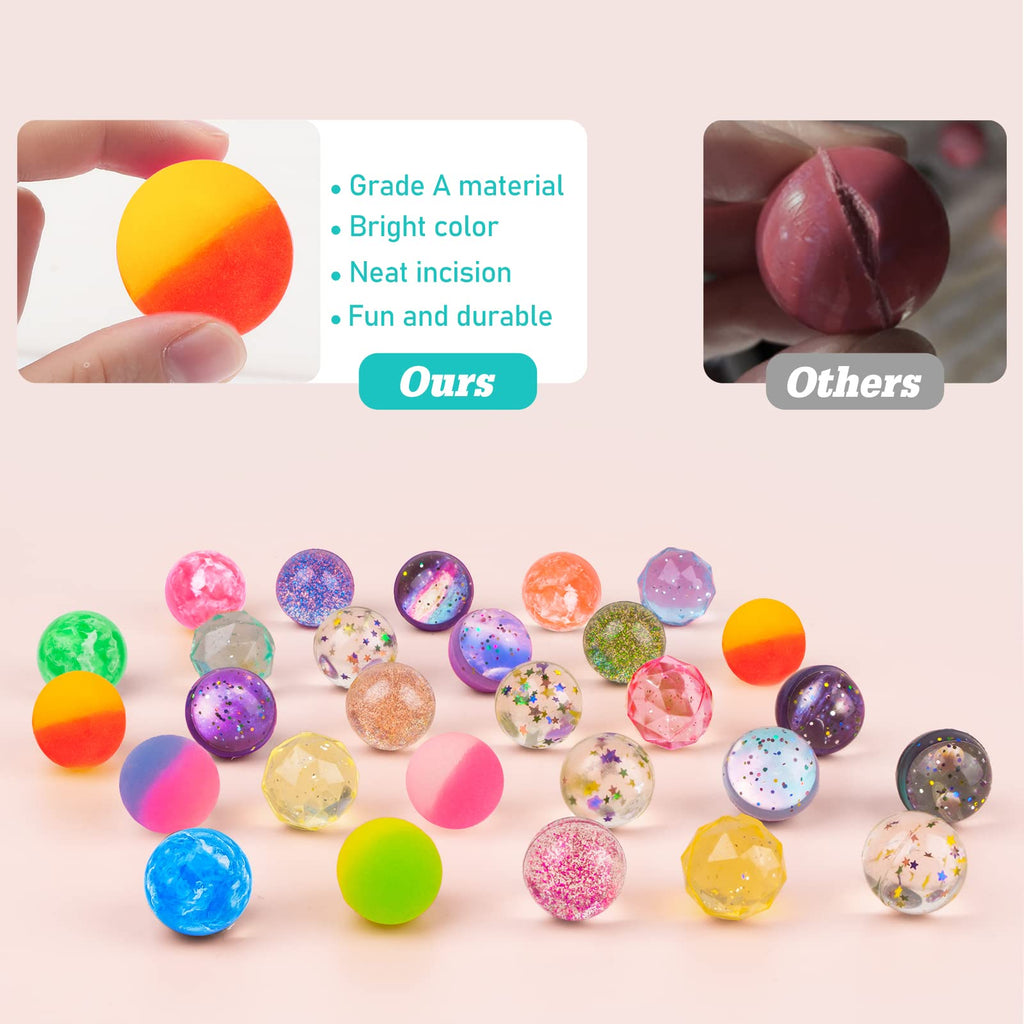 24 Pieces Bouncy Balls 32mm 6 Styles J670