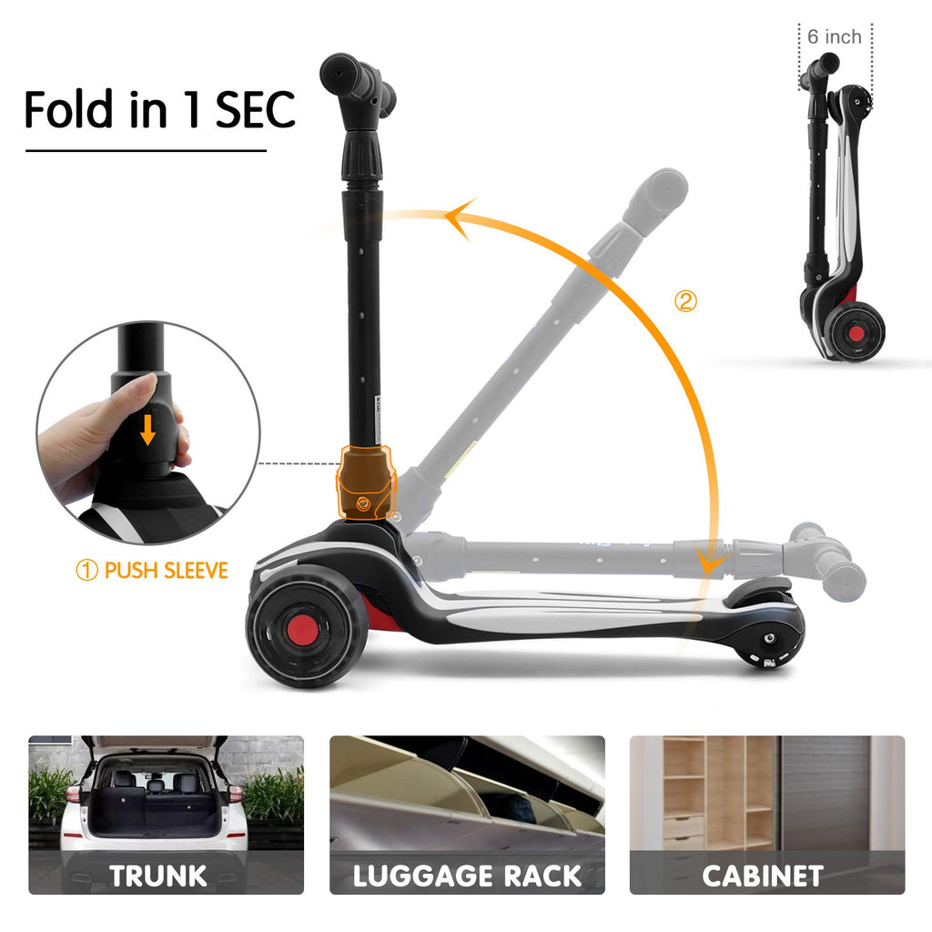 3 Wheels Scooter with Adjustable Height & LED Light J310544