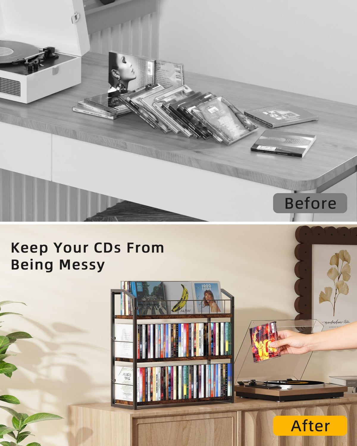 3 Tier CD Storage Rack Holds 123 Cases R146947