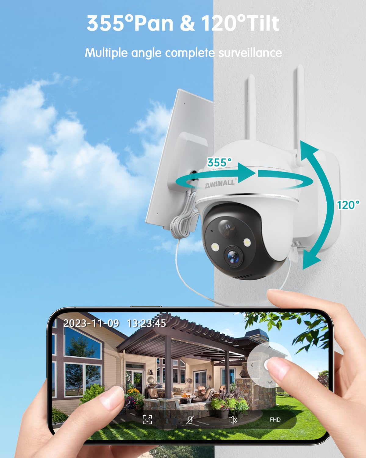 2K Solar Security Cameras Wireless Outdoor 4-Pack X424