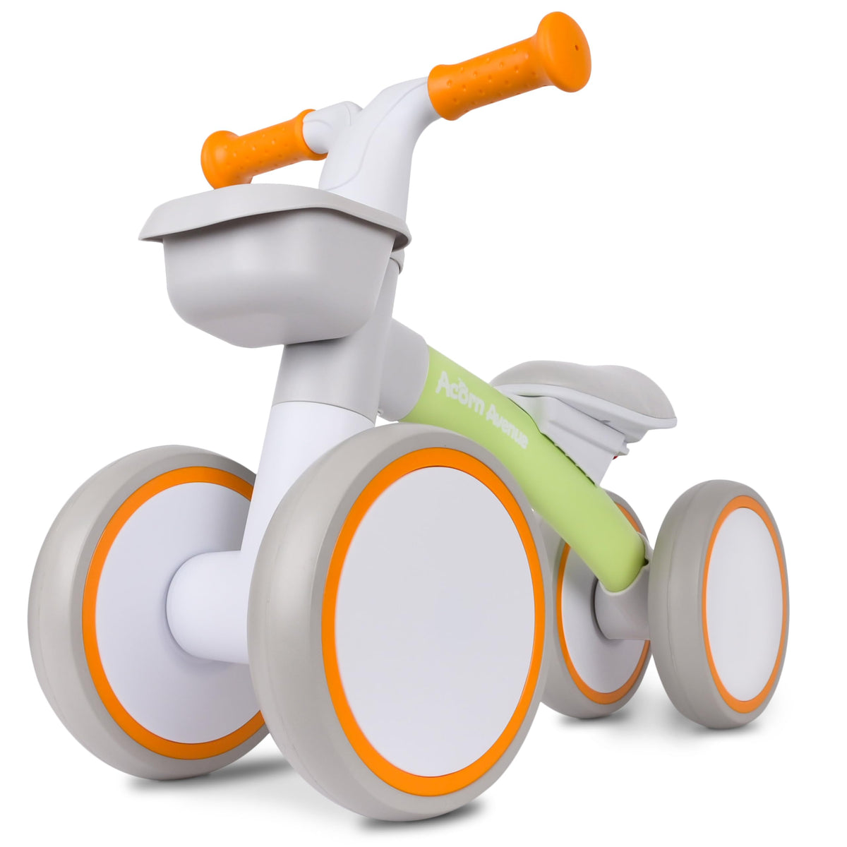 12-24 Month 4 Wheels Adjustable Seat Baby Balance Bike with Storage Basket R856