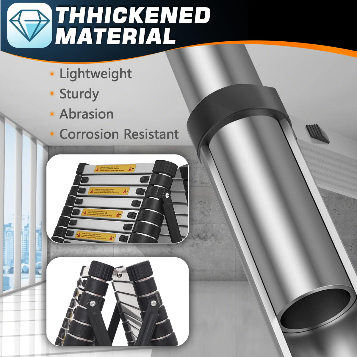 8.53 FT Aluminum Telescoping Ladder S12497