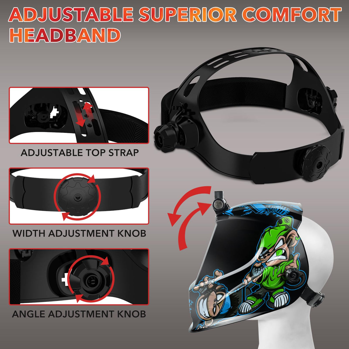 Auto Darkening Welding Helmet with Light X791