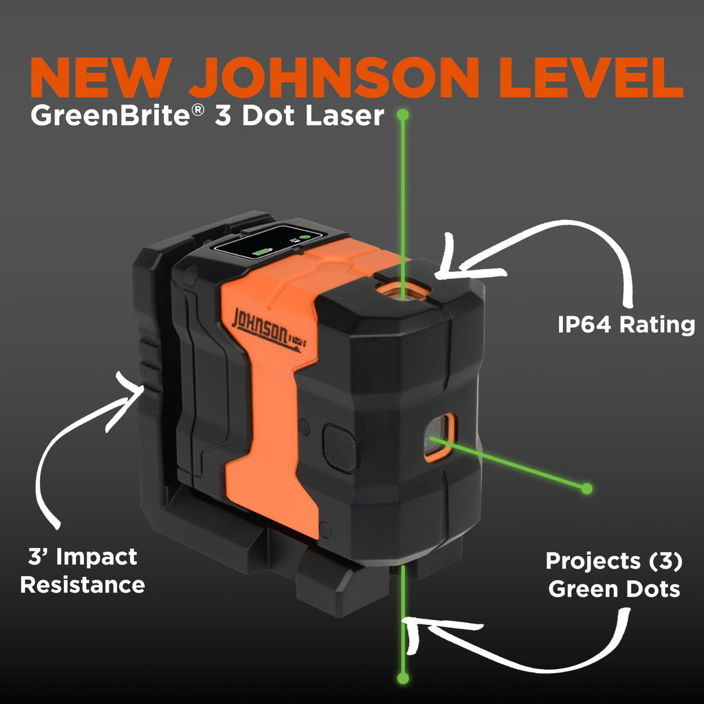 Self-Leveling 3 Dot Laser Level with Magnetic Base and Carry Case V15210
