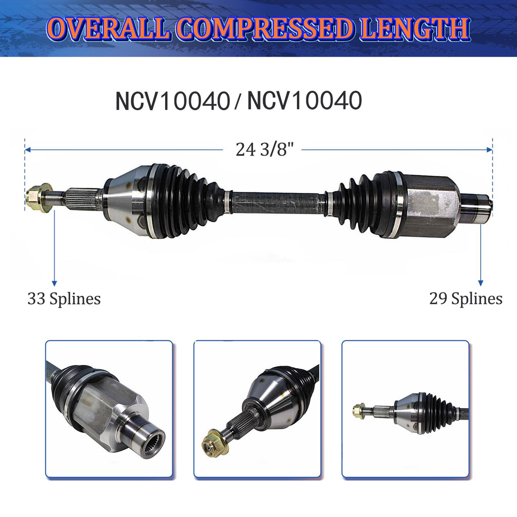 CV Axle Front Pair 4WD I985