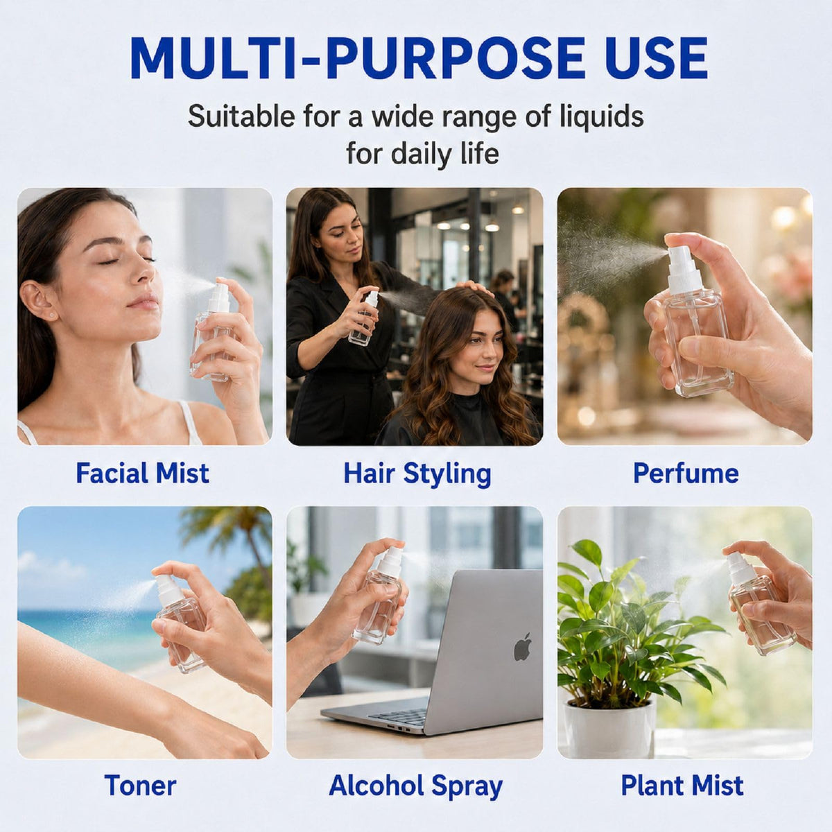 2 Pack 2.7oz Fine Mist Spray Bottles U342