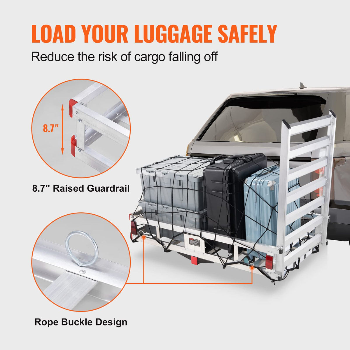 Hitch Cargo Carrier with Folding Ramp C6417