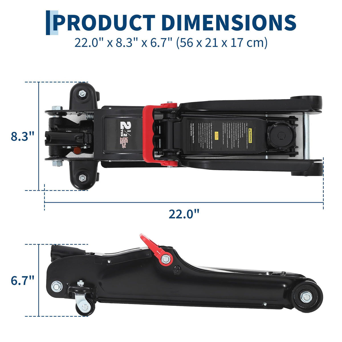 2.5 Ton Low Profile Steel Floor Jack P63002