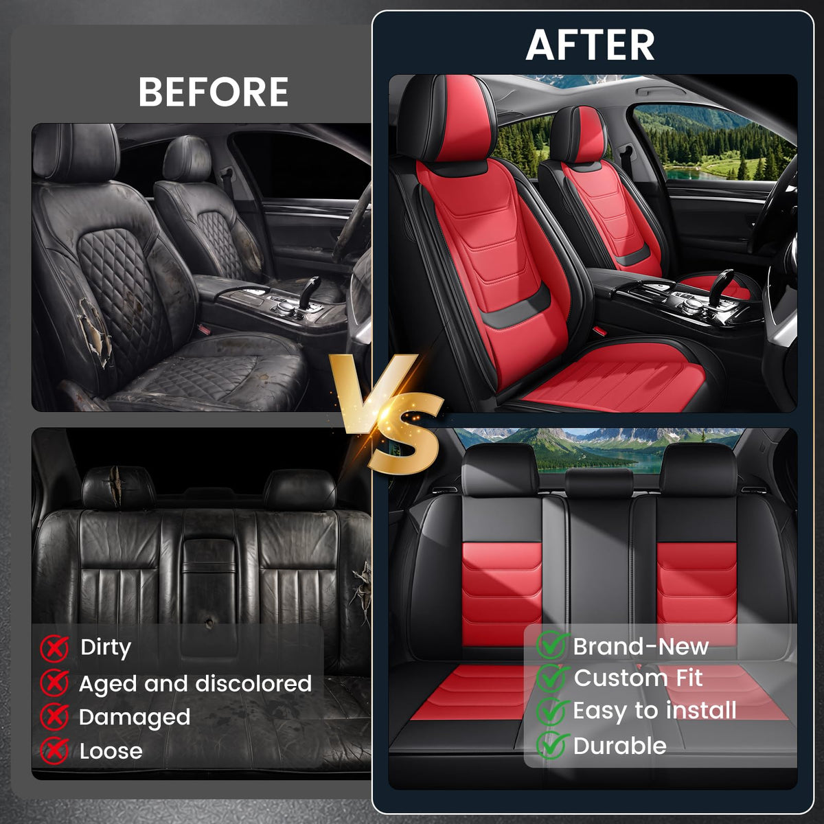Car Seat Covers Full Set V2199