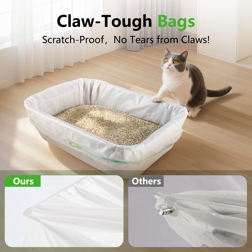 40 Count Cat Litter Box Liners with Drawstring I1268
