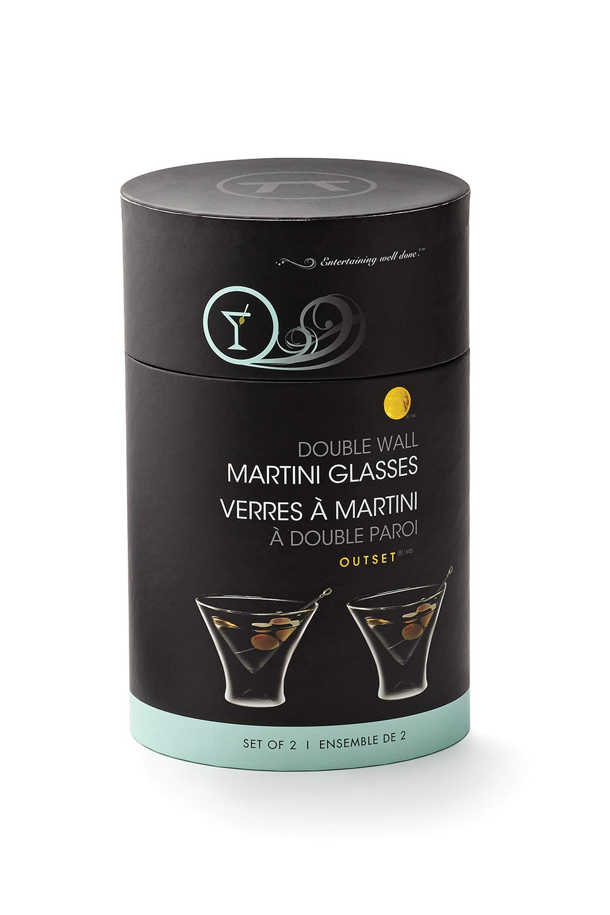 Double Wall Borosilicate Martini Glasses Set of 2 E713