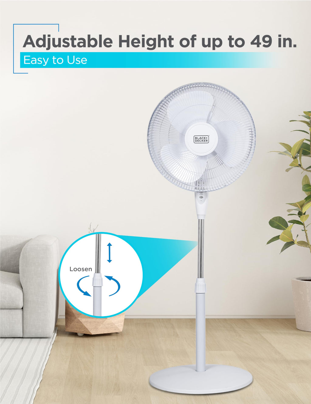 16" Oscillating Pedestal Fan with Remote Z193894