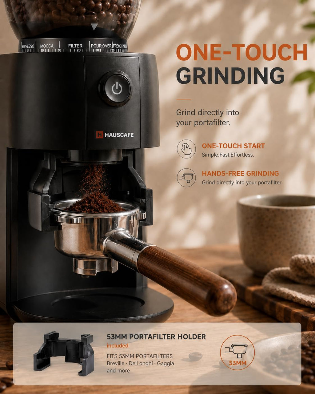 Electric Burr Coffee Grinder with 38 Grind Settings, Black F37241