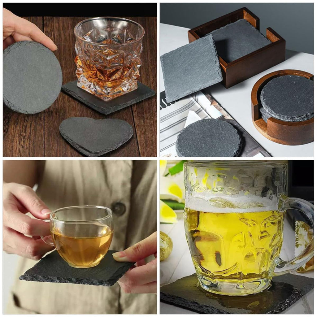 Natural Stone Coasters Set 12pcs D998