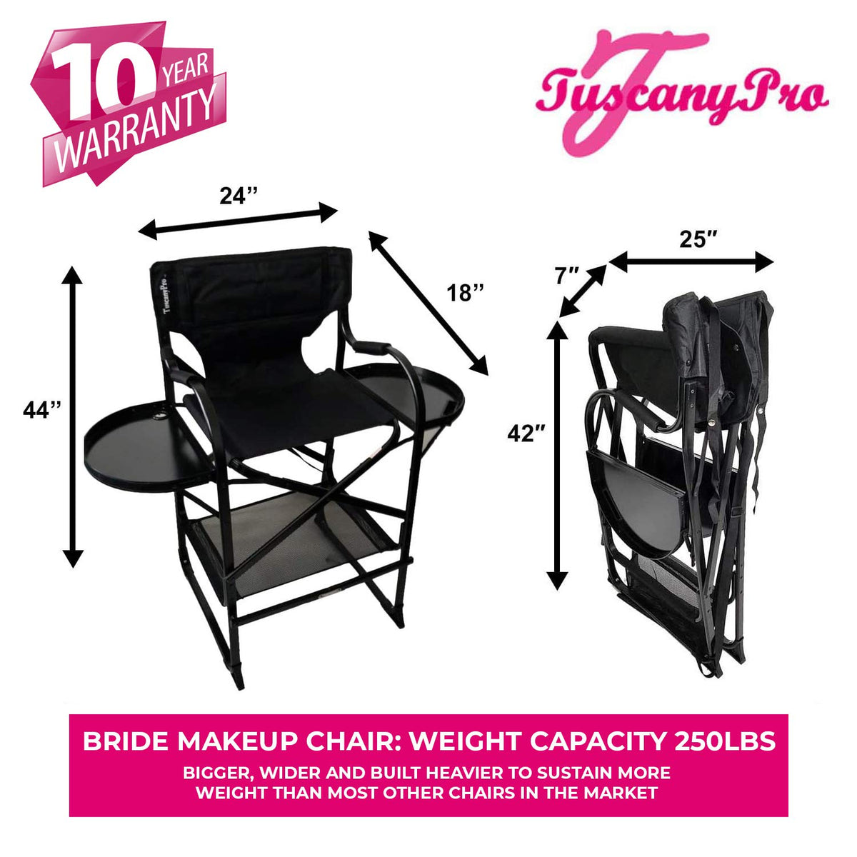 Heavy Duty Director Chair with Adjustable Seat Height G1533