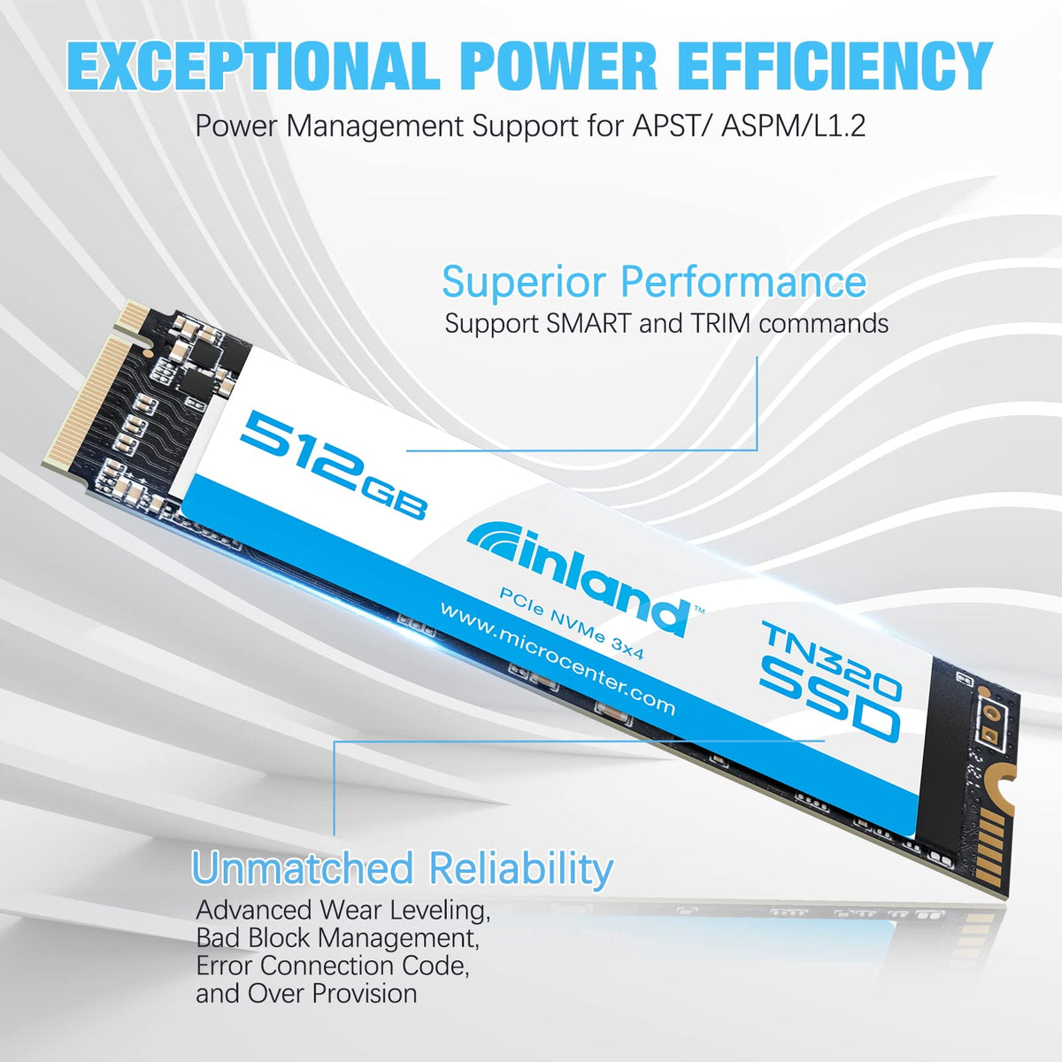512GB NVMe M.2 PCIe Gen3x4 Internal Solid State Drive SSD L62884