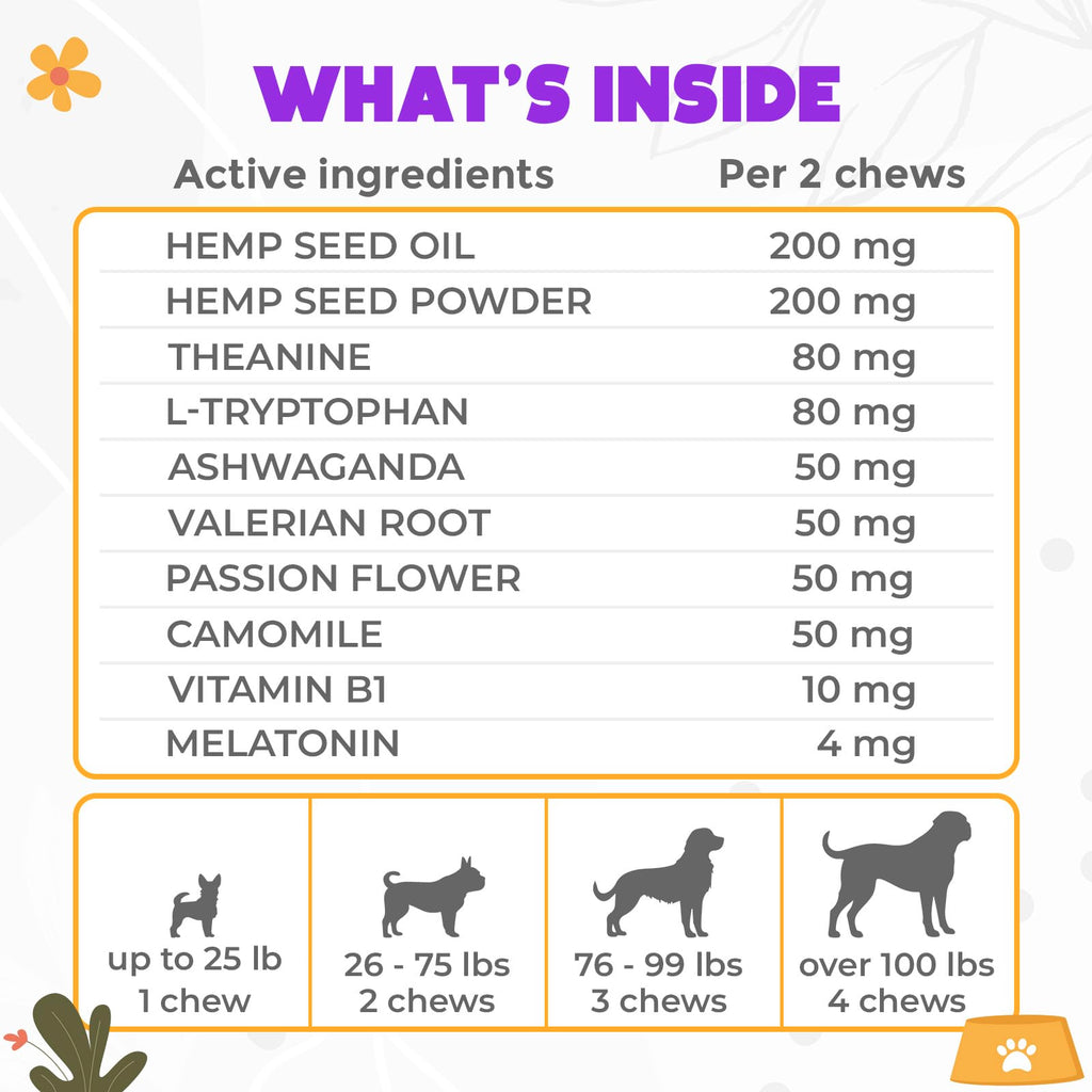 Chicken Flavor 60 Count Calming Chews for Dogs X335