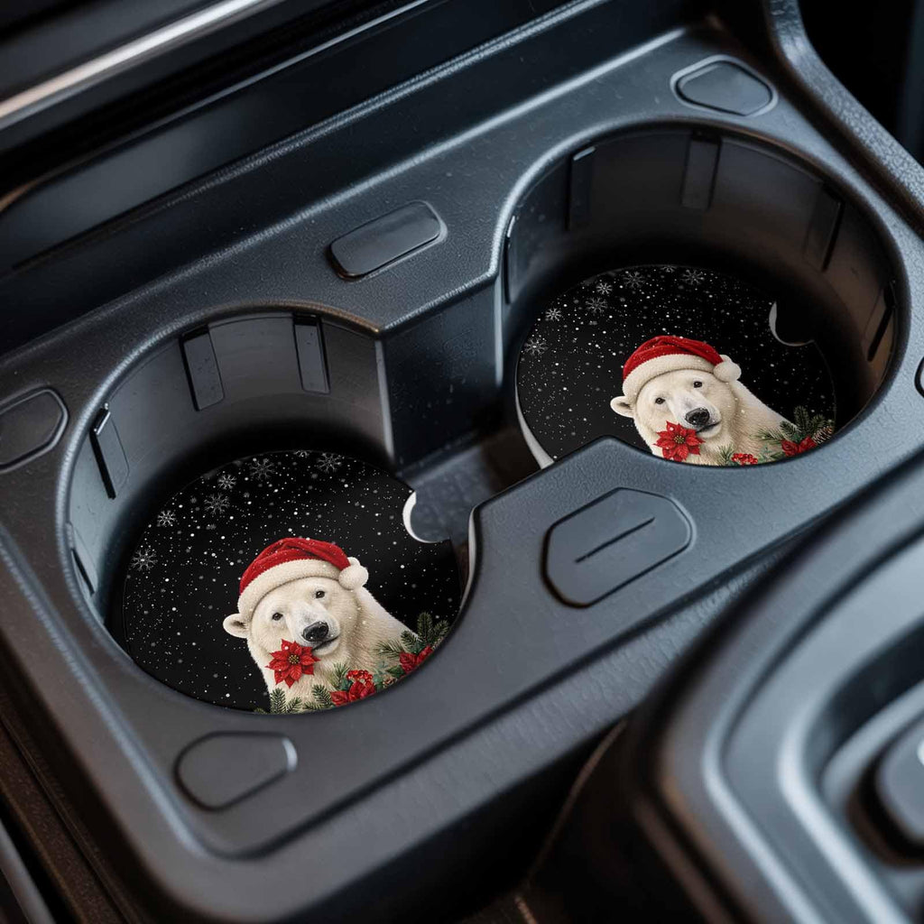 Absorbent Ceramic Stone Car Coasters Set of 2 V678412