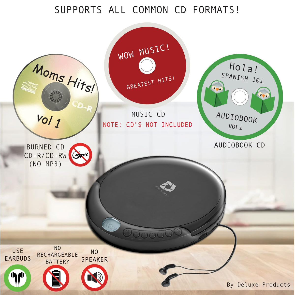 Portable CD Player with 60 Second Anti Skip Q609735