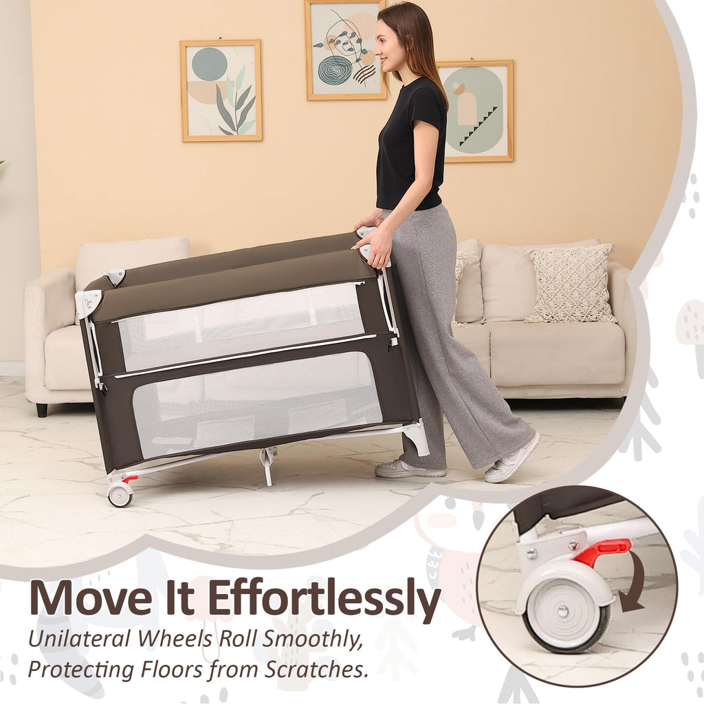 5-in-1 Baby Bassinet Bedside Sleeper J81617