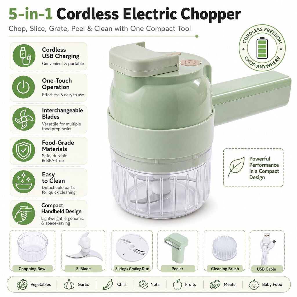 Handheld Electric Vegetable Cutter Set E741436