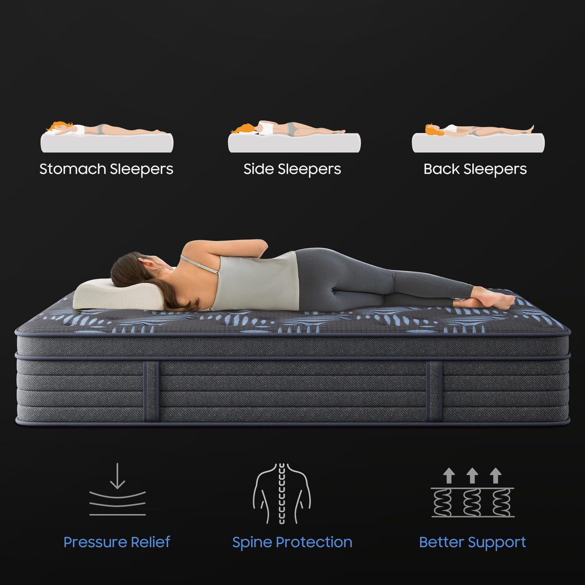 10 Inch Full Medium Firm Hybrid Mattress in a Box N5927