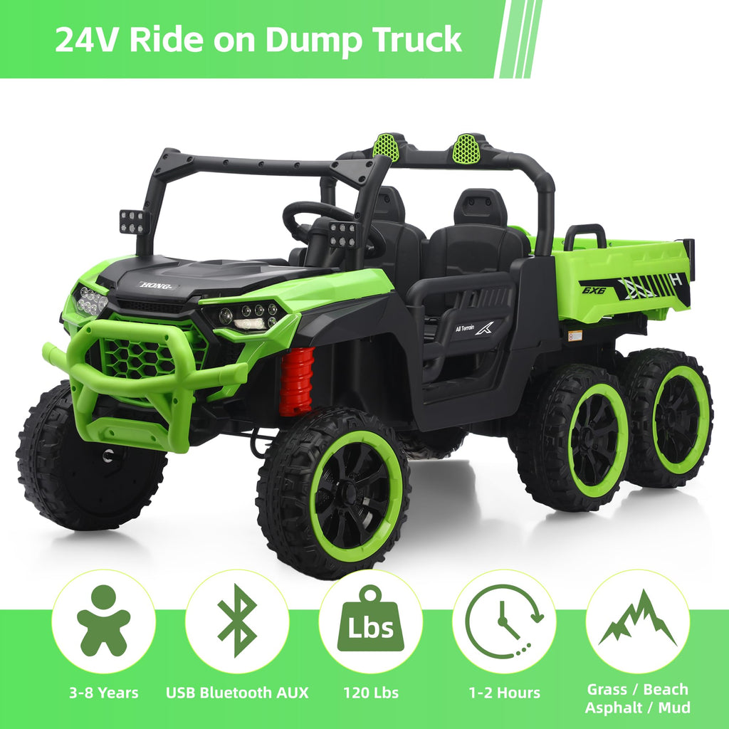 24V 2 Seater Ride on Dump Truck E278