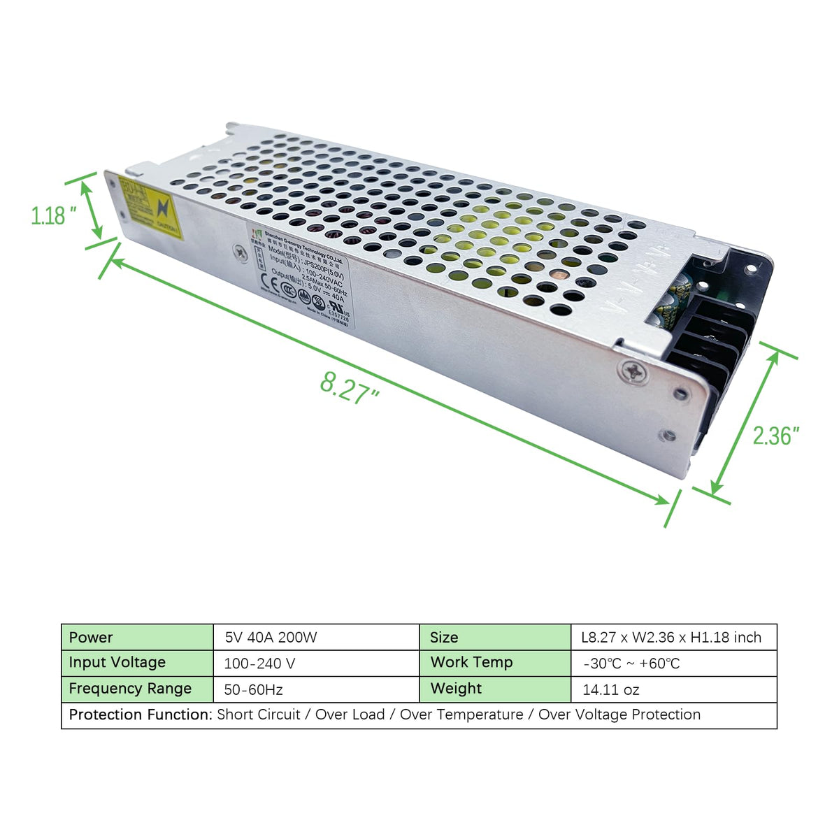 Ultra Thin 200W AC to DC Power Supply P9399