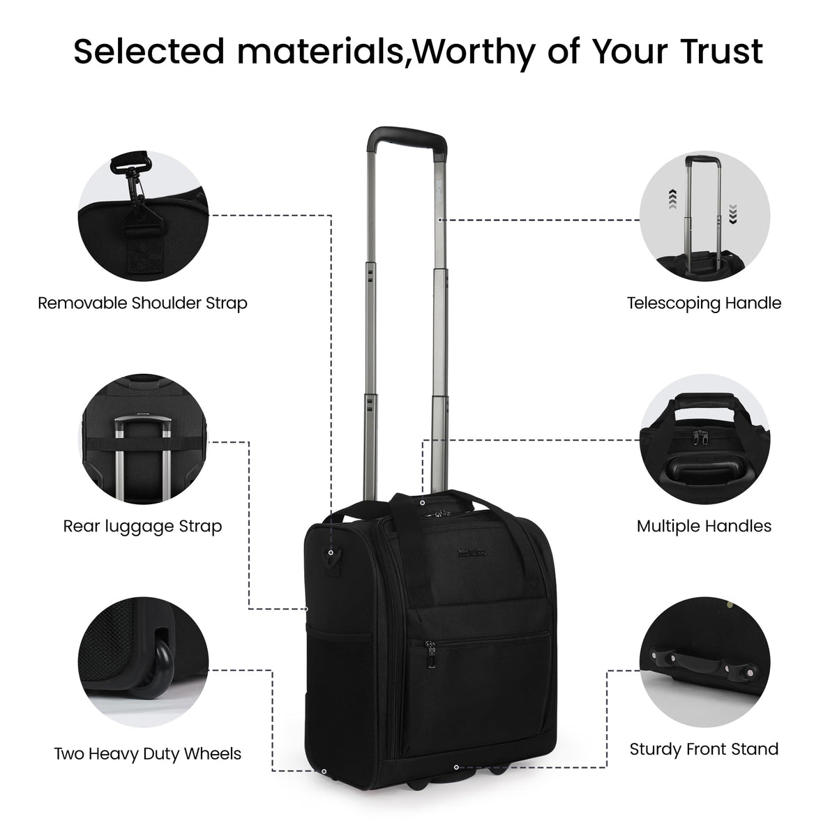 16" Softside Carry-On Luggage Y8858