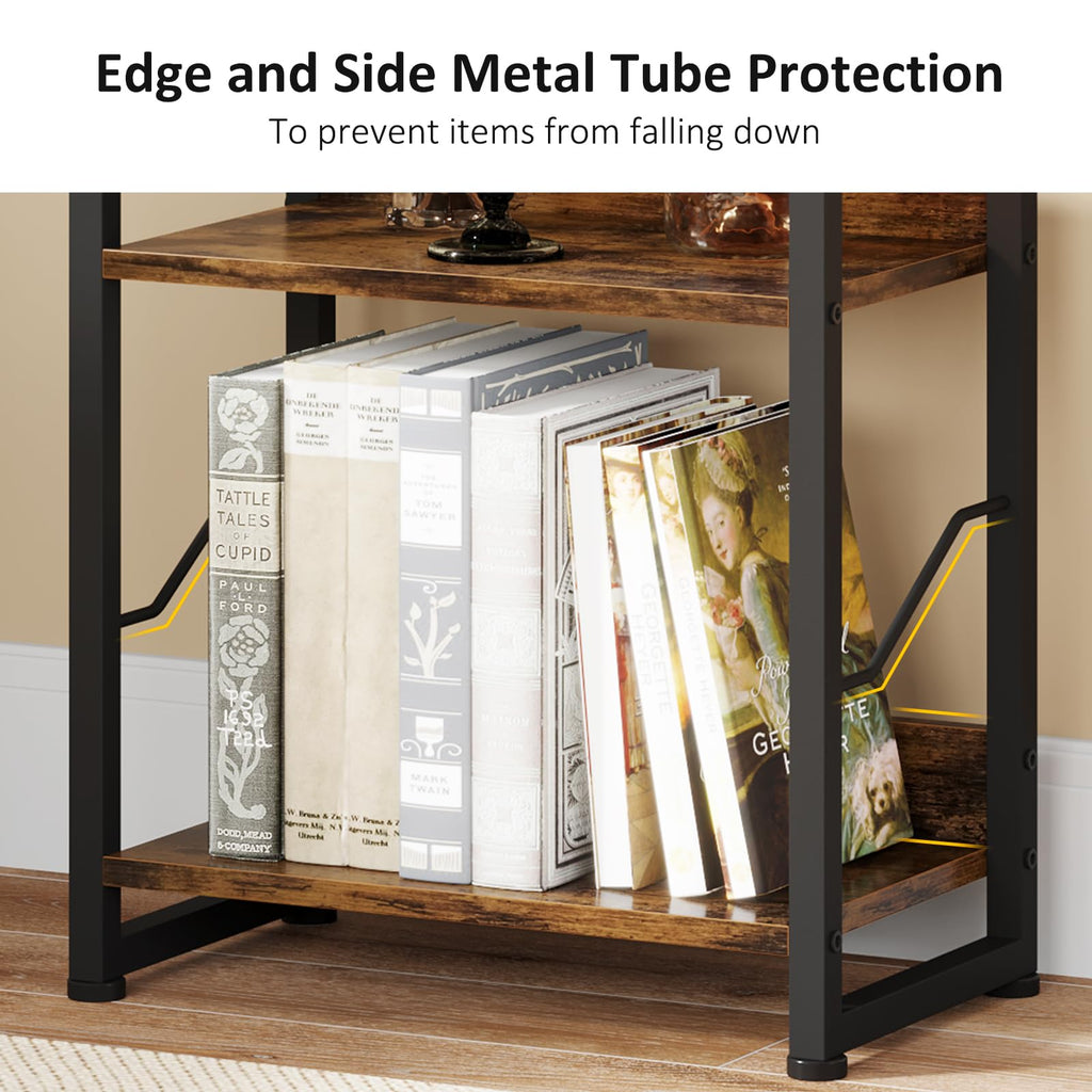 5 Tier Industrial Wood Bookshelf D84986