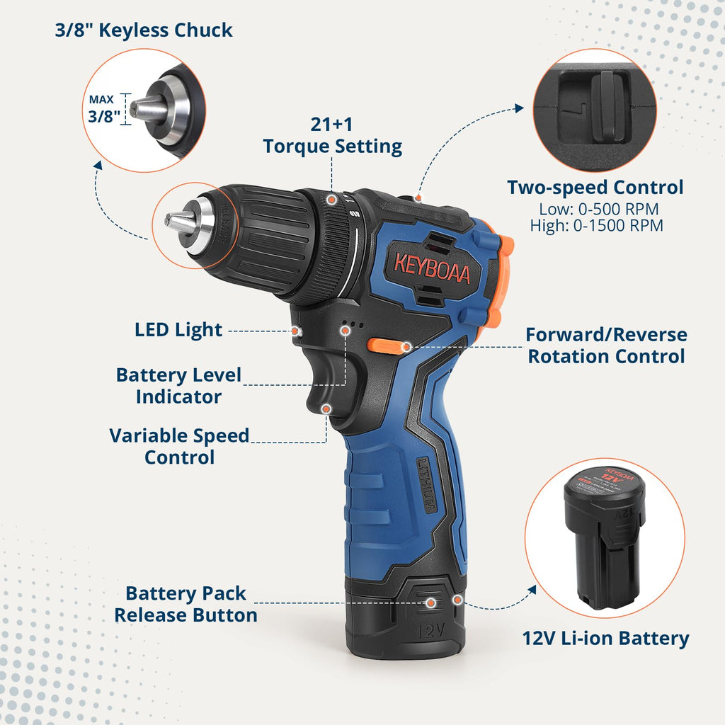Brushless Cordless Drill Set with 2 Batteries & Charger D461665