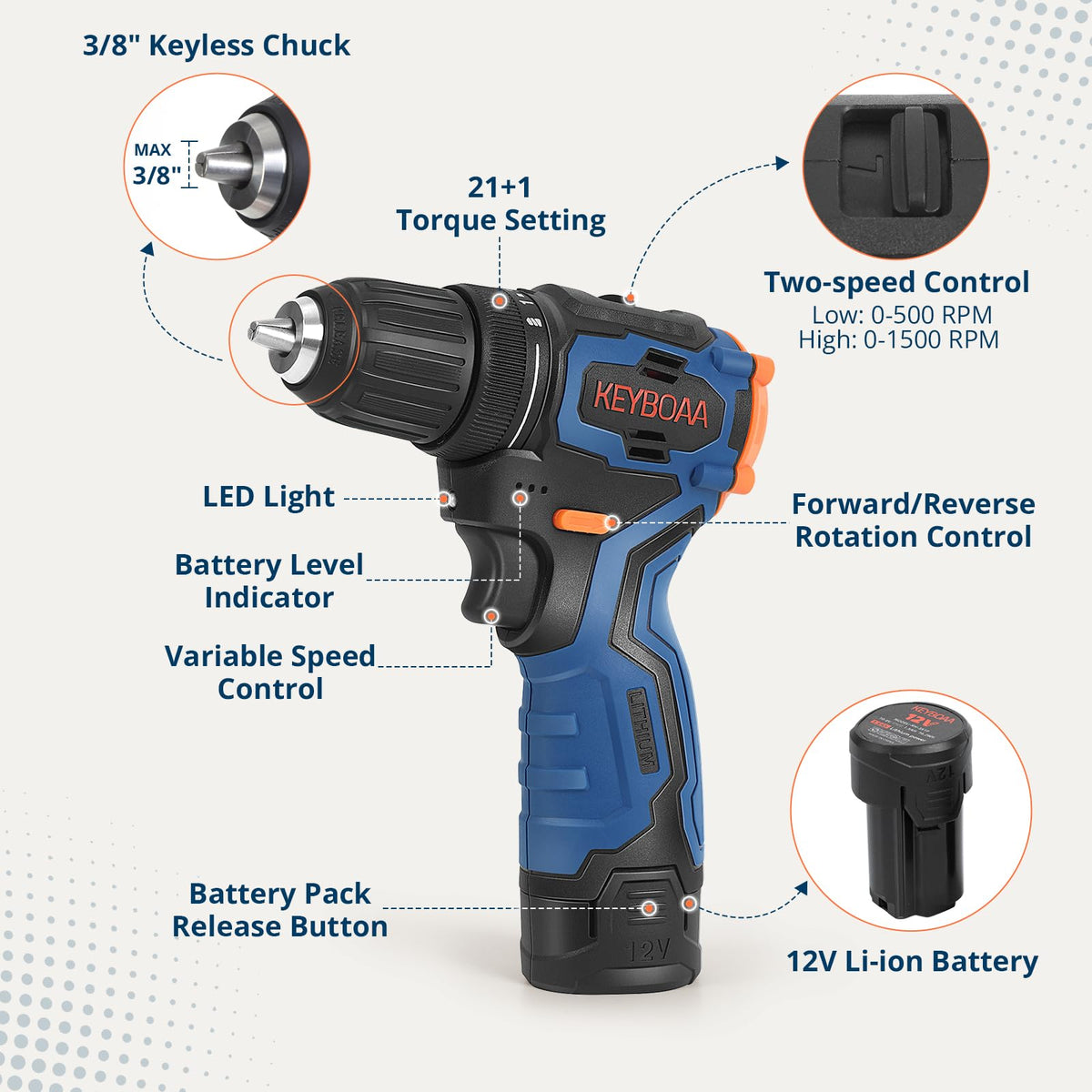 Brushless Cordless Drill Set with 2 Batteries & Charger D461665