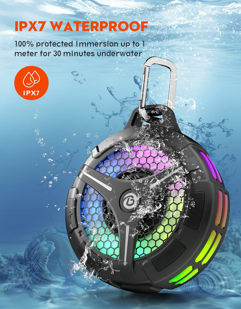 Waterproof Bluetooth Shower Speaker with Suction Cup N151417
