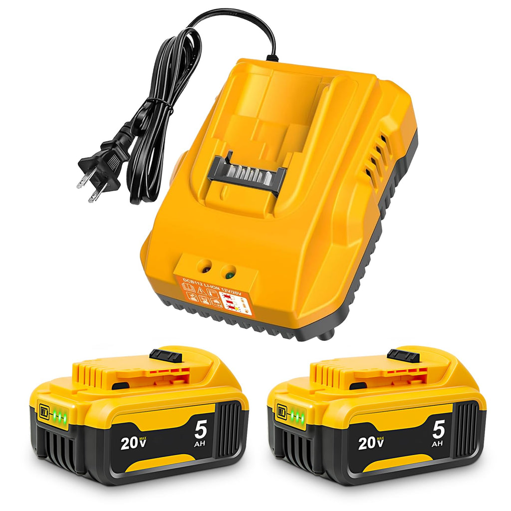 20V Max 5.0Ah Battery 2-Pack with Charger Station V97134