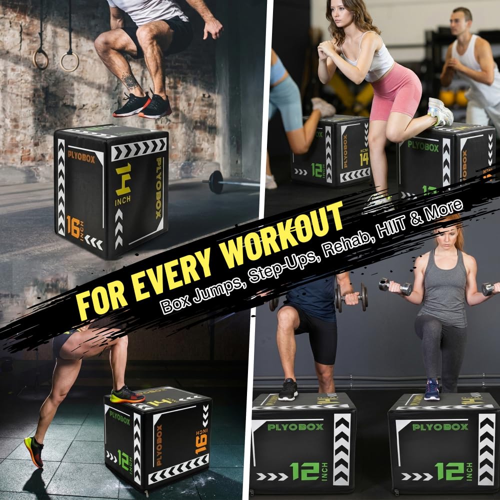 12/14/16 Inch 3-in-1 Plyometric Jump Box W687
