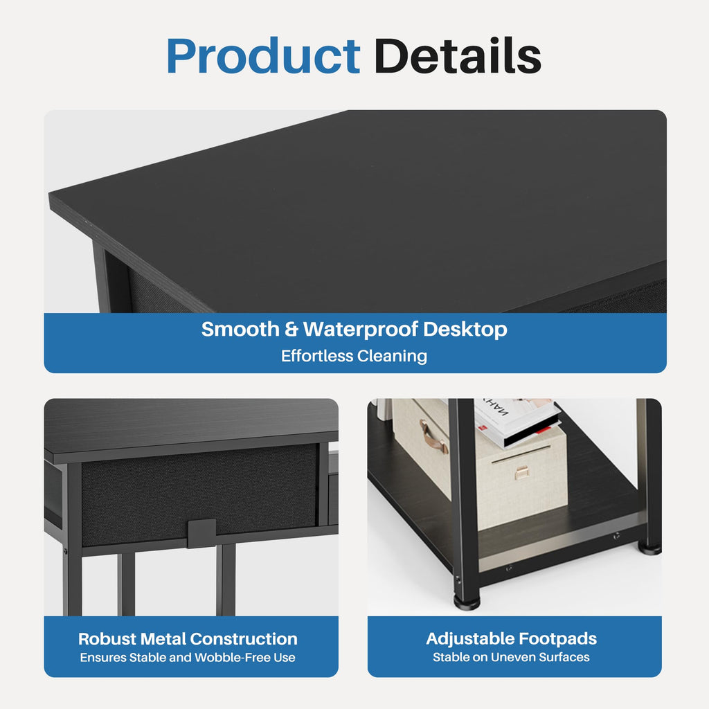 48 Inch Desk with Fabric Drawers R522889