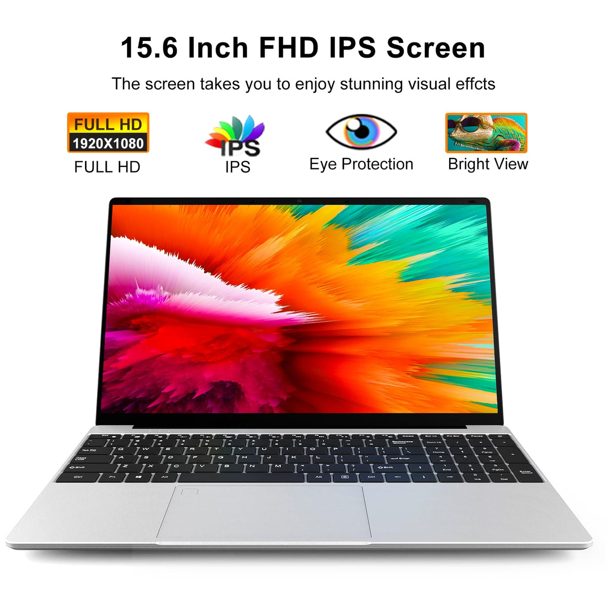 15.6 Inch Laptop 8GB RAM 512GB SSD 1080P FHD IPS D916