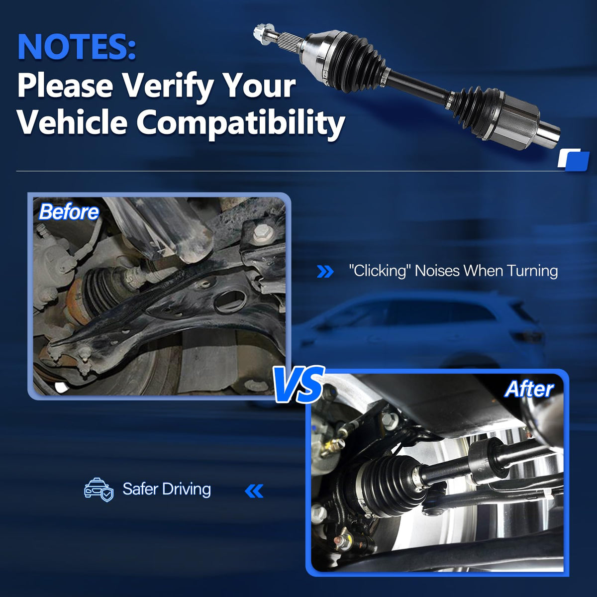 CV Axle Front Pair 4WD I985