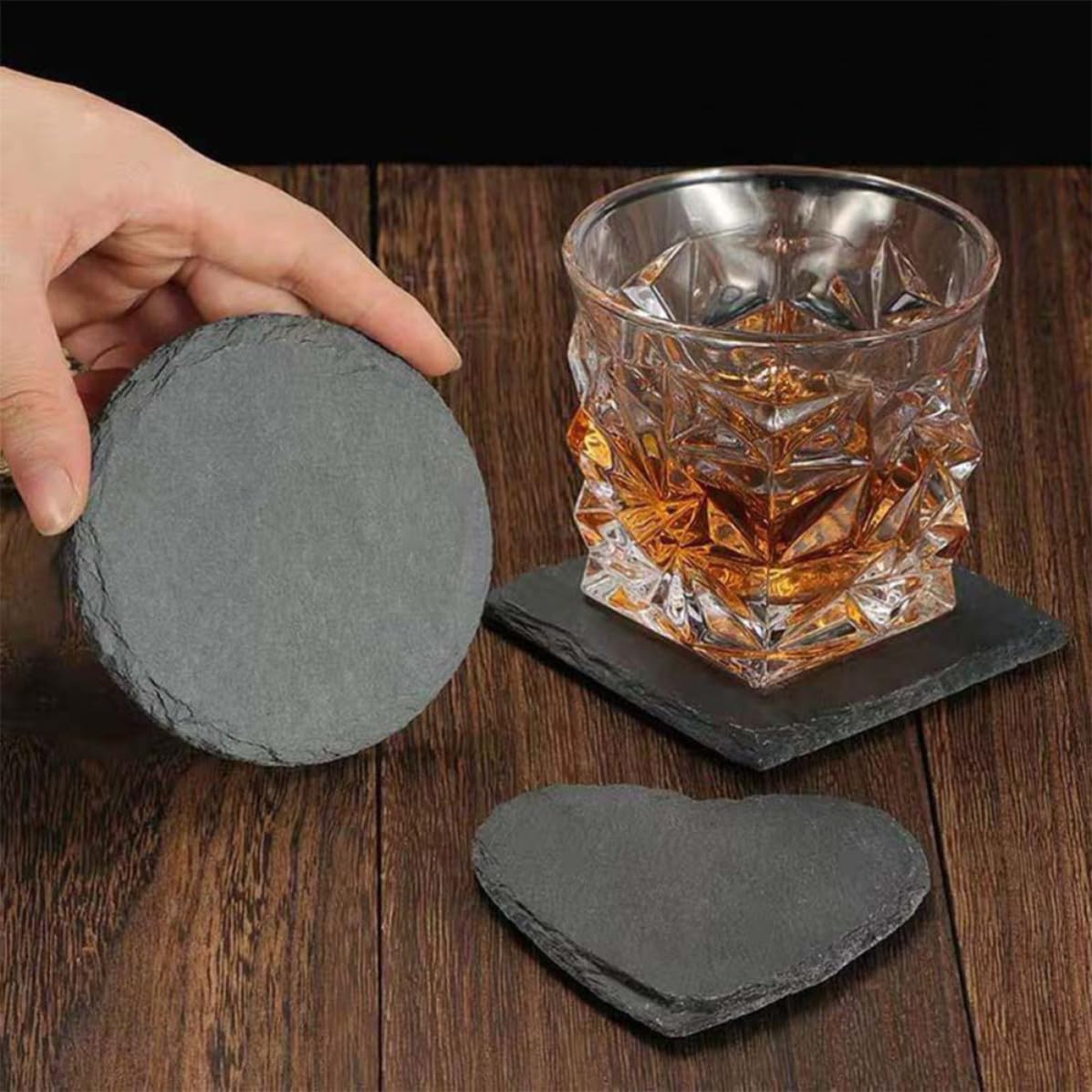 Natural Stone Coasters Set 12pcs D998