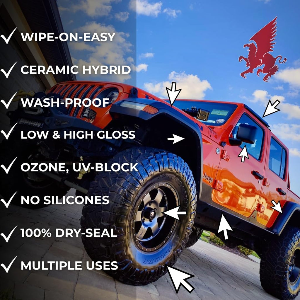 Polymer-Ceramic Hybrid Restorer & Protectant for Tires & Trim 16oz I1408