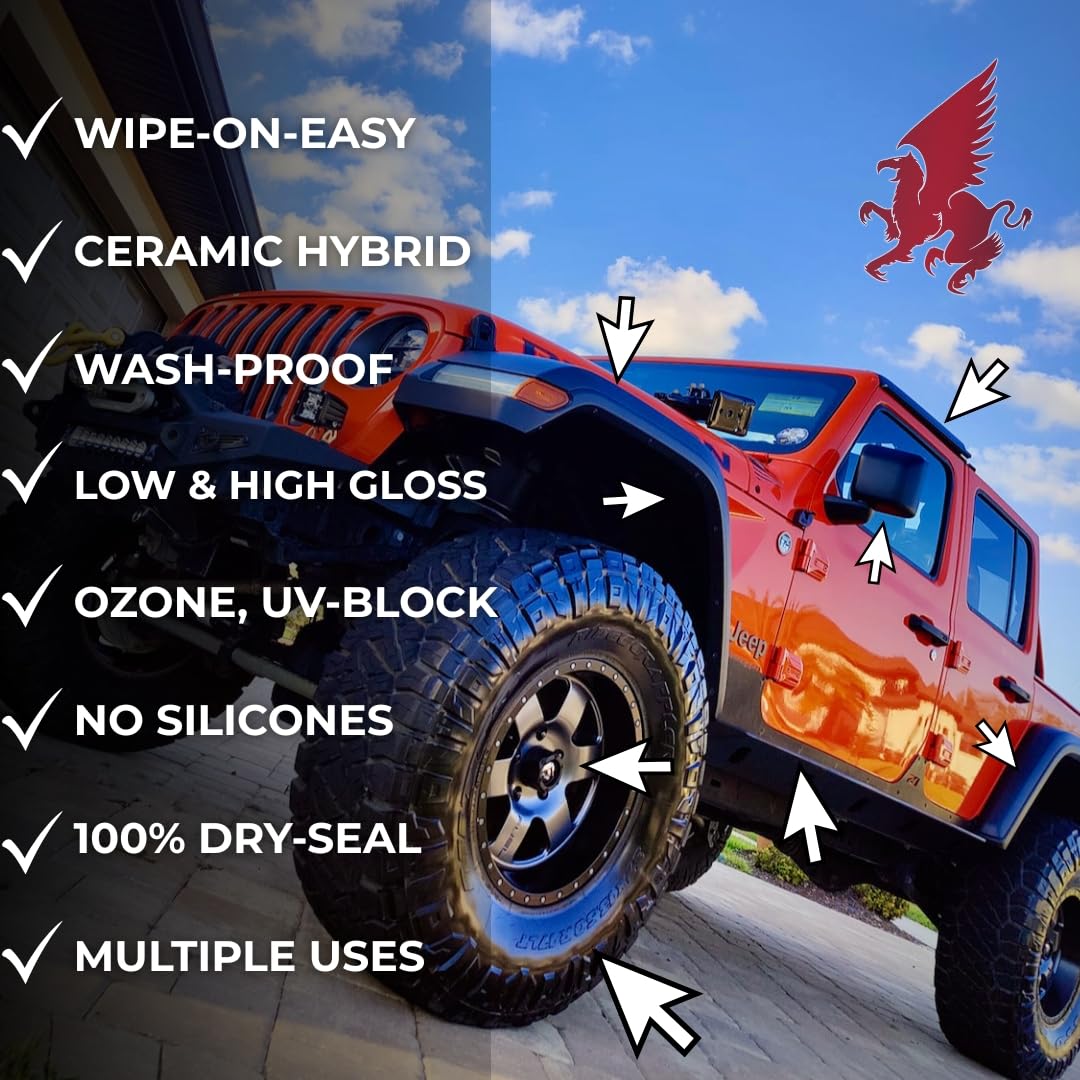 Polymer-Ceramic Hybrid Restorer & Protectant for Tires & Trim 16oz I1408