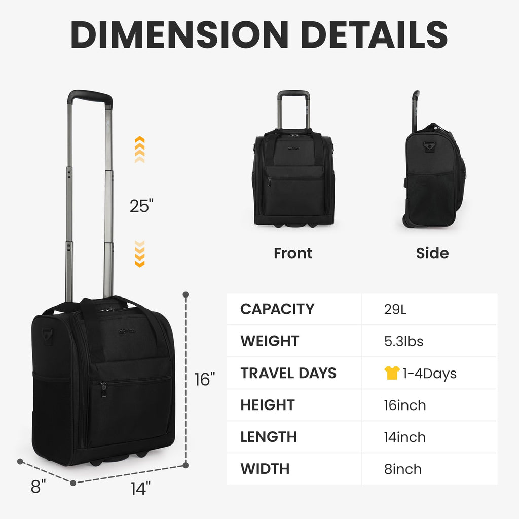 16" Softside Carry-On Luggage Y8858