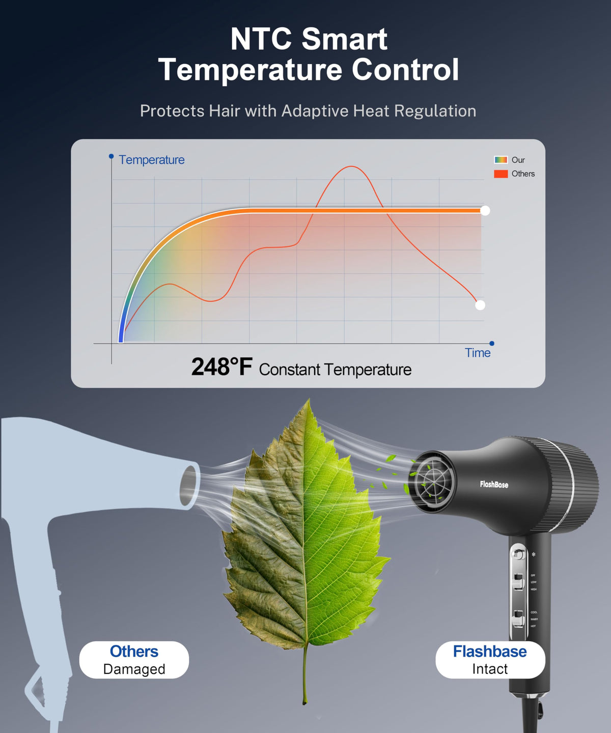 High-Speed Ionic Hair Dryer with Diffuser 1875W Z3019