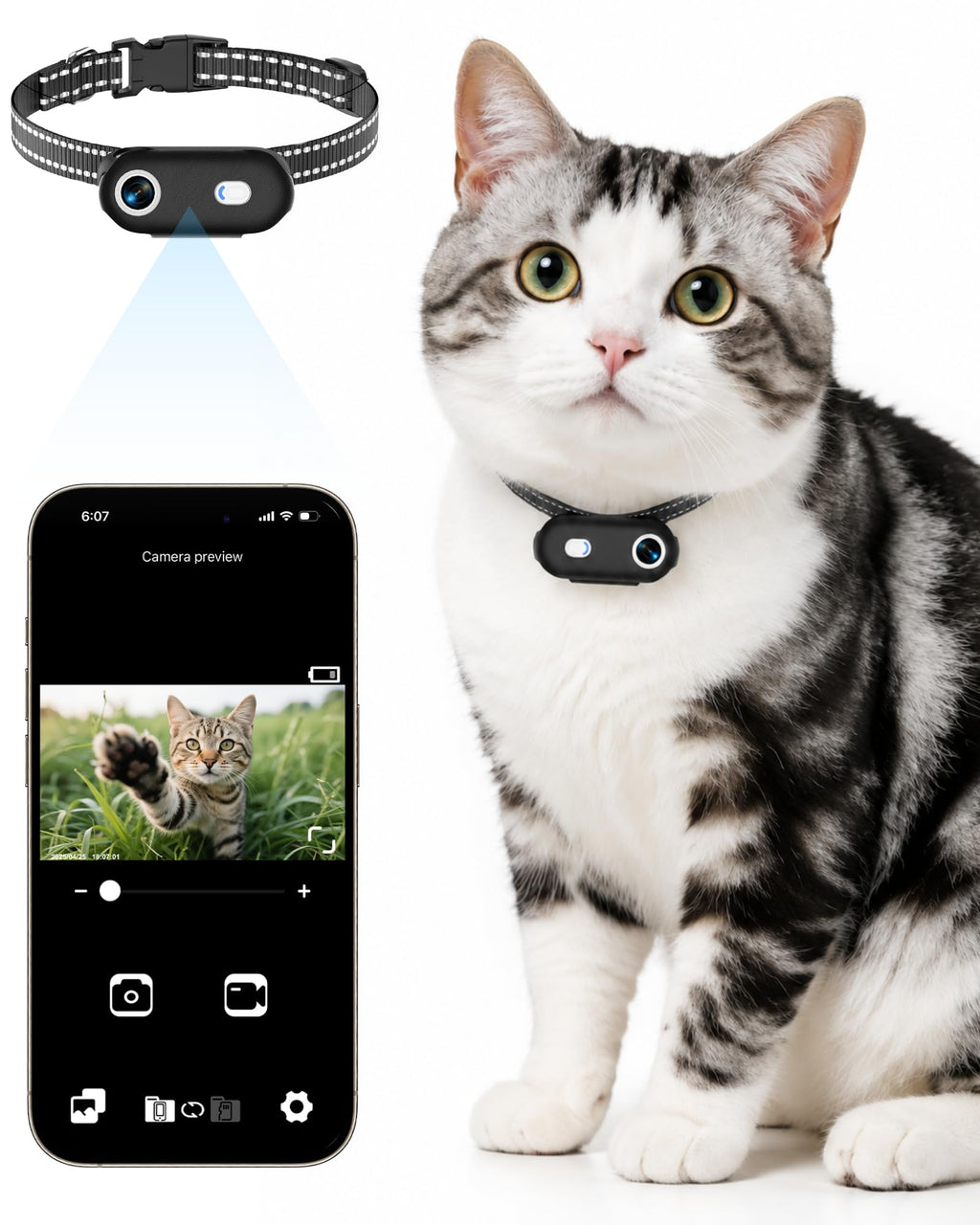 Cat Camera Collar with Phone App R992