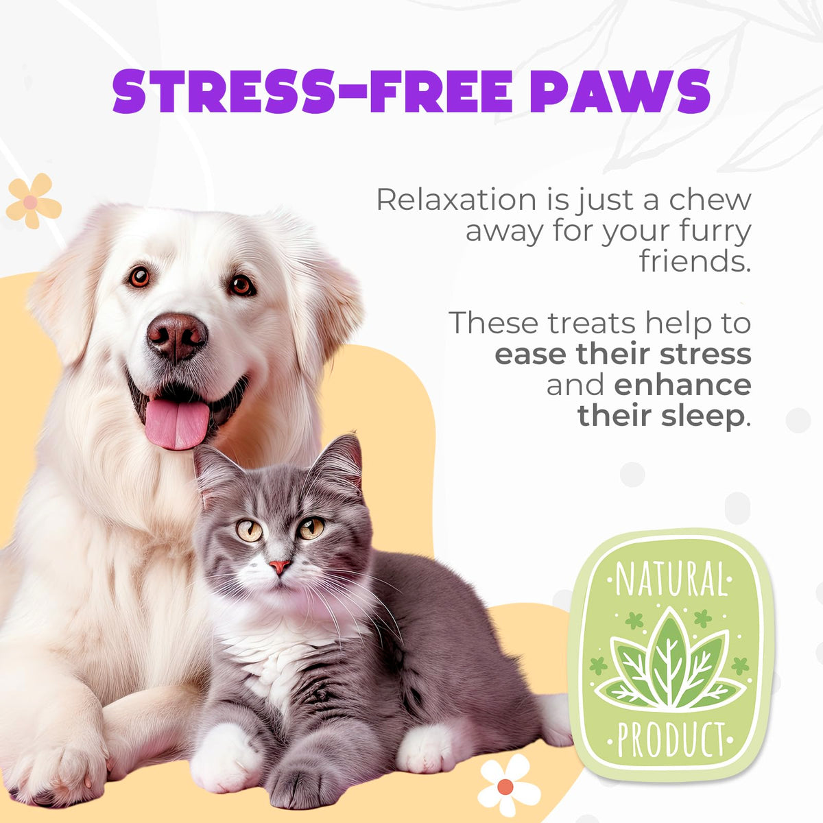 Chicken Flavor 60 Count Calming Chews for Dogs X335