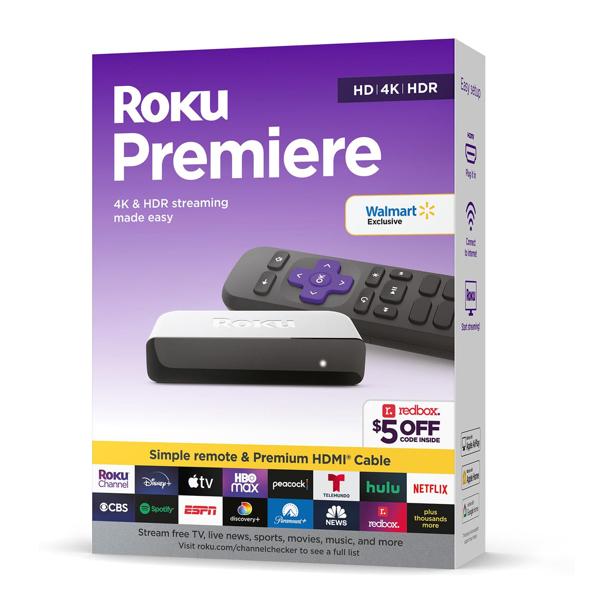 4K HDR Streaming Media Player with HDMI Cable and Remote Q272