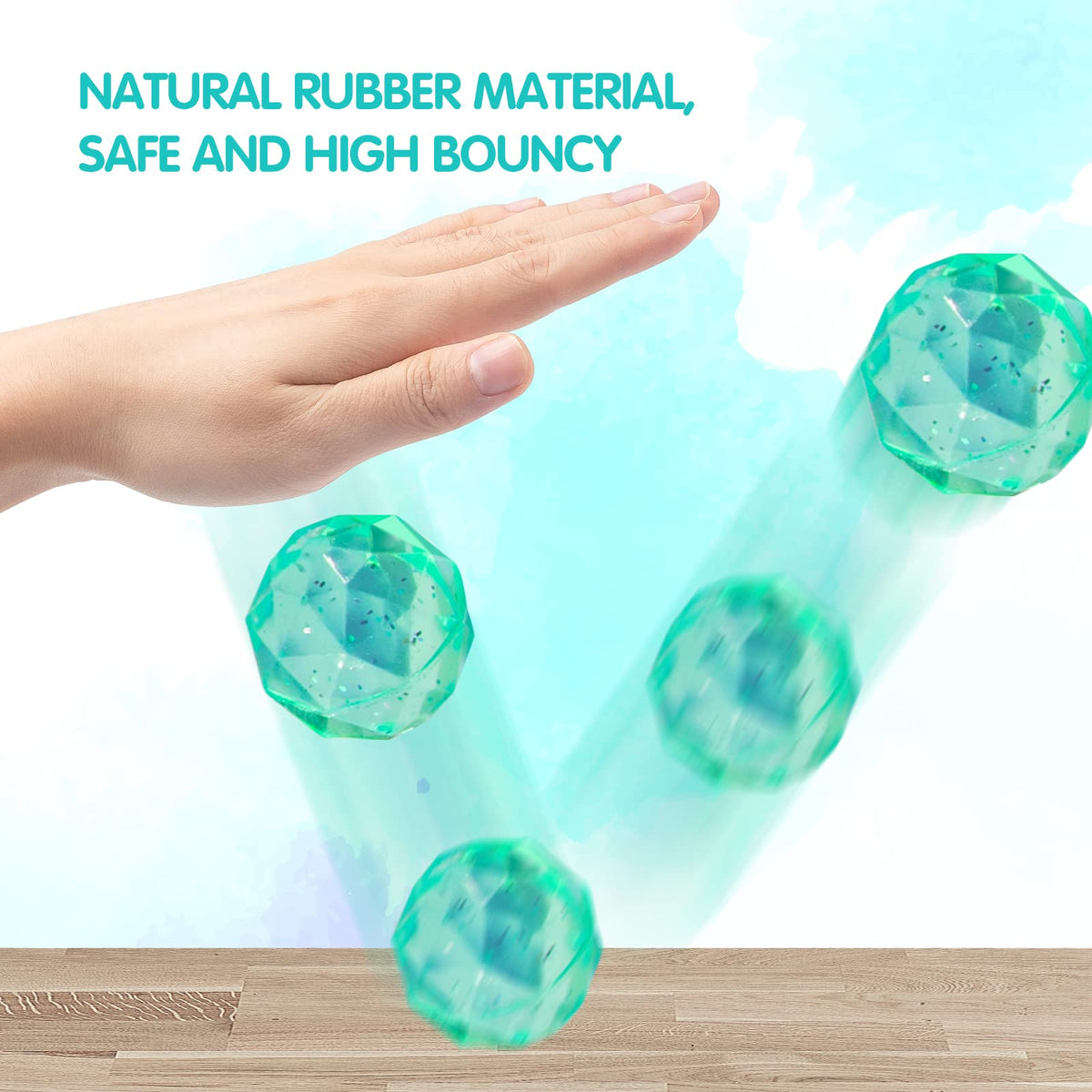 24 Pieces Bouncy Balls 32mm 6 Styles J670