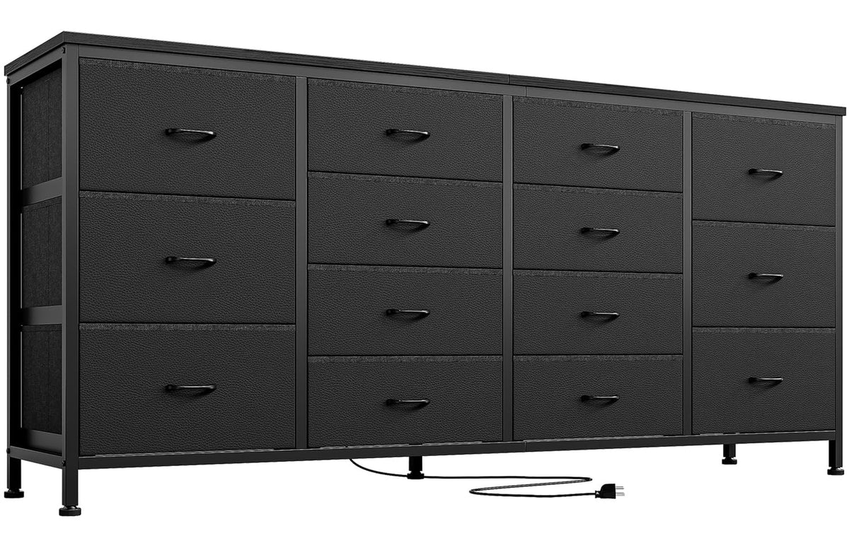 Black 14 Drawer Dresser TV Stand V533485
